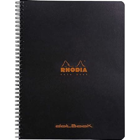 Rhodia 193469C A5 Notebook,Lined,80 Sheets, Black - A5+ - 210 mm x 160 ...
