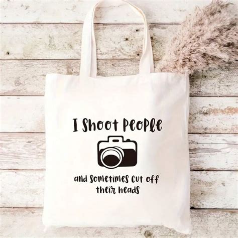 I Shoot People Funny Printed Canvas Handbag-Women's Reusable Shoulder ...