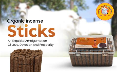 GAVO HARSHIDDHI Natural Cow Dung Dhoop Batti Organic Incense Sticks ...