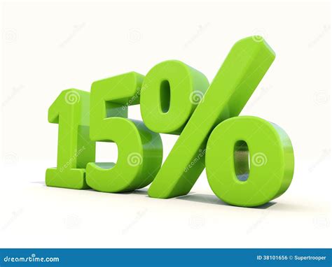 15 Percentage Rate Icon on a White Background Stock Photo - Image of ...