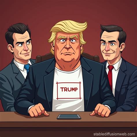 Trump with Evil Thrust at Resolute Desk | Stable Diffusion Online