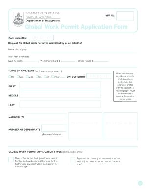 Fillable Online Global Work bPermitb Application Form - Government of ...