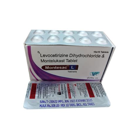 Levocetirizine 5mg + Montelukast 10mg Tablets Medirose Drugs and Pharm