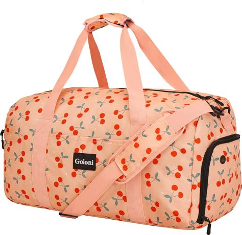 Amazon.com | Goloni Cute Duffle Bag for Women, Gym Bag with Shoe ...