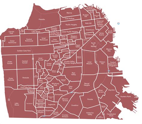 San Francisco City Map District