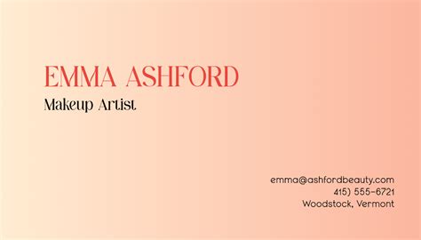 Makeup Artist Business Card Template 的图像结果