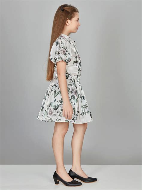 Girls Floral Print Top with Skirt 17050 | Peppermint