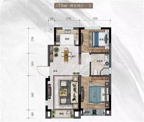 75平婚房混搭风格室内实木地板装修效果图_别墅设计图