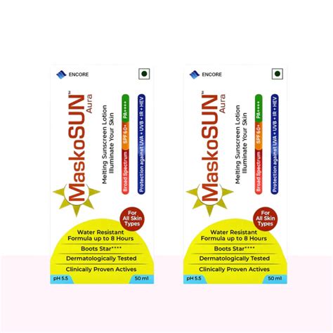 Maskosun Aura Sunscreen SPF 60+ PA++++ – Broad Sun Protection