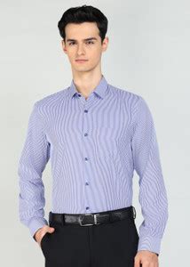 PETER ENGLAND Men Striped Formal Blue Shirt - Buy PETER ENGLAND Men ...