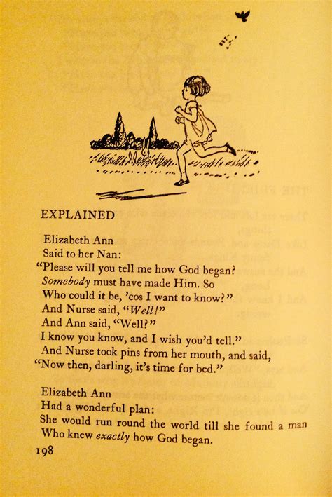 "Explained" by A.A. Milne, Illustrated by Earnest H. Shepard | Kids poems, Childrens poems, Aa ...