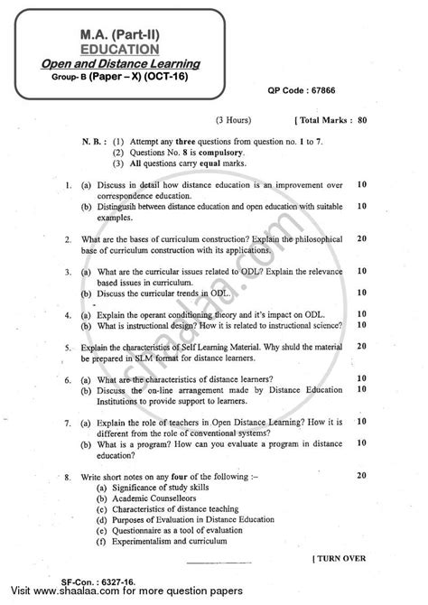 Open and Distance Learning 2016-2017 MA Education (IDOL ...