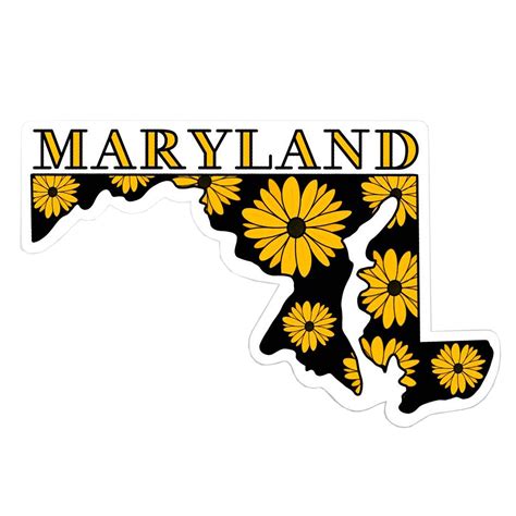 Maryland Flowers and State Vinyl Sticker – The Maryland Store