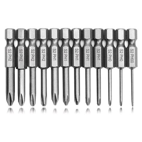 Mesee 12Pcs Magnetic Phillips Screwdriver Bit Set, 1/4-inch Hex Shank ...
