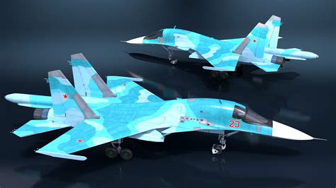 Sukhoi SU-34 Fighter Jet 3D Model - TurboSquid 2382850