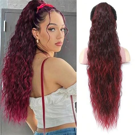 Claw Clip Ponytail Extension 30Inch Omber Bury Pony Tails Hair ...