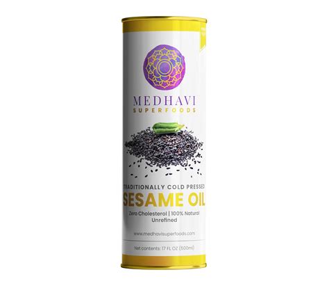 Medhavi SuperFoods Wood Cold Pressed Black seed Gingelly/Sesame oil ...