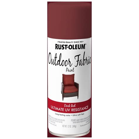6 Pack, Dark Red, Rust-Oleum Specialty Matte Outdoor Fabric Spray Paint ...