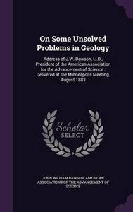 On Some Unsolved Problems in Geology: Buy On Some Unsolved Problems in ...