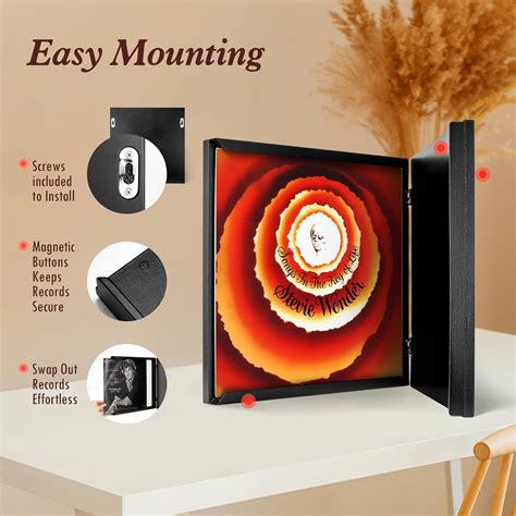 Buy ONE WALL Vinyl Record Frame Play & Display Album Frames for Vinyl ...