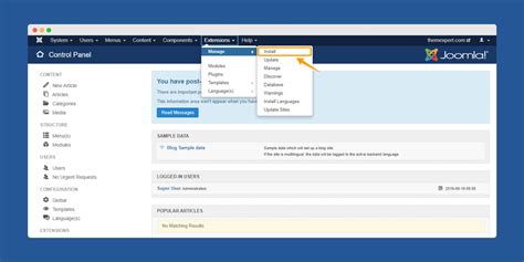 Image result for Joomla Extension Setup