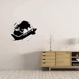Buy Gadgets Wrap Global Travel Wall Sticker Aircraft Airplane Earth ...