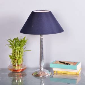 Homesake Classic Cubist Chrome Lamp With Blue Shade Table Lamp Price in ...
