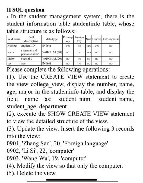 Image result for Student Table in SQL Program