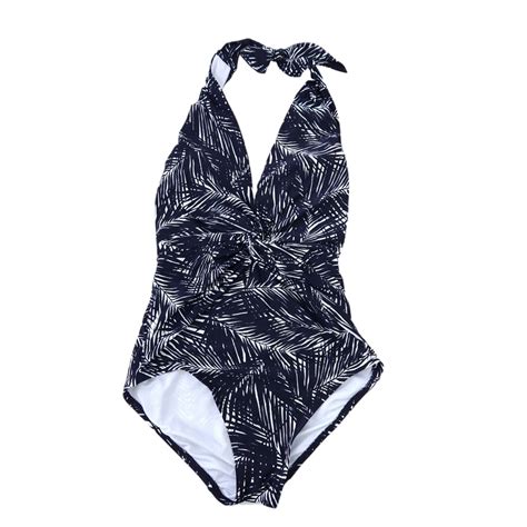 MICHAEL Michael Kors One Piece Halter Swimsuit Size 6… - Gem