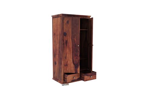 Buy Adam 2 Door Multi Utility Wardrobe (Teak Finish) Online in India ...