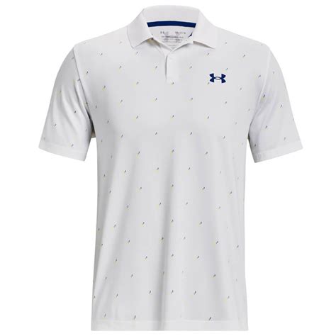 Under Armour Performance 3.0 Deuces Golf Polo Shirt White/Starfruit ...