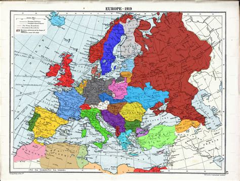 Map Of Europe Post Ww1