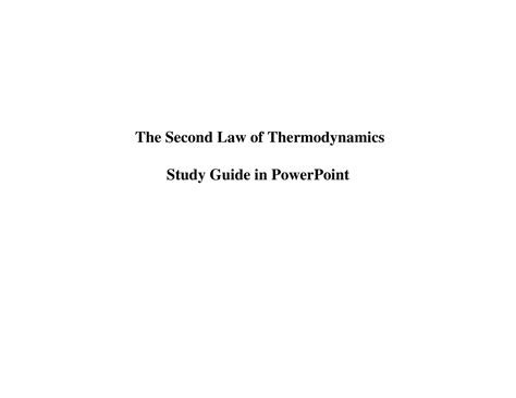 3.Numericals on Thermodynamics - The Second Law of Thermodynamics Study ...