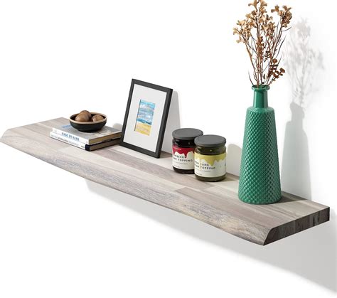 Interbuild Floating Shelf Wall Mounted, Acacia Wood India | Ubuy