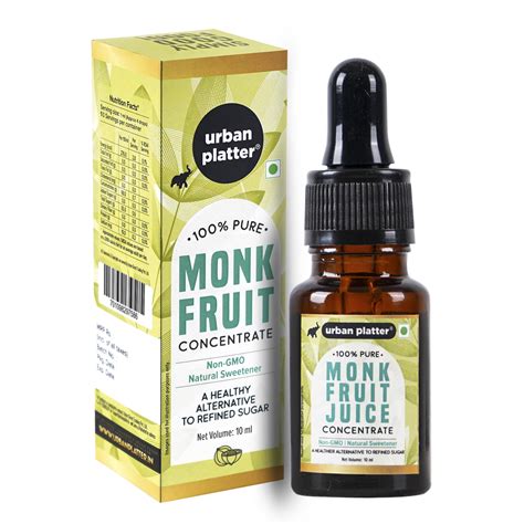 Urban Platter Monk Fruit Juice Concentrate, 10ml (100% Pure | Non-GMO ...