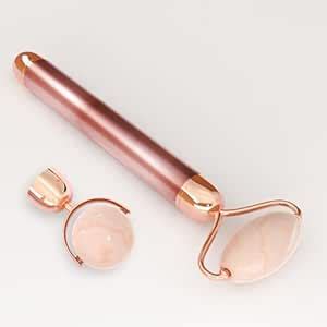Lifelong Electric Jade Roller With Rose Quartz&Dual Metal 2 Massage ...