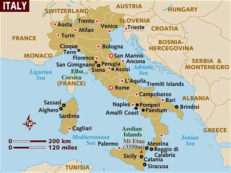 The Geography of Italy: Map and Geographical Facts