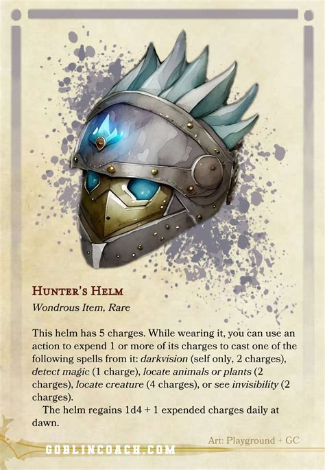 Hunter’s Helm, See Into the Hidden Realm | The Goblin Coach : r/DnDHomebrew
