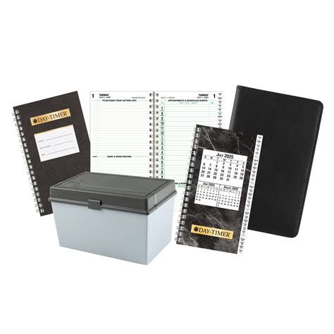 Day-Timer® Two Page Per Day Indexed Antique Vinyl Planning Bundle ...