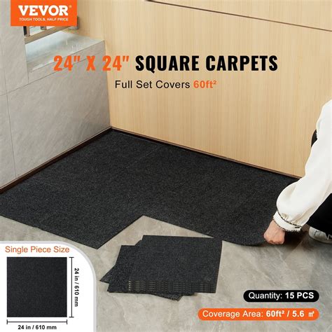 DIY Peel and Stick Carpet Squares, 24'x24' Soft Padded Floor Tiles ...
