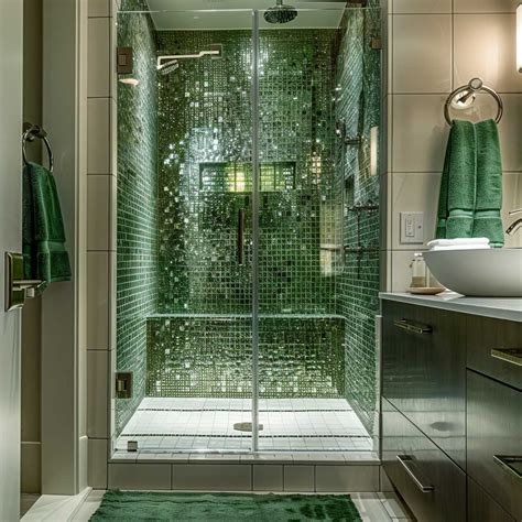 Top Green Shower Floor Tile For Modern Homes