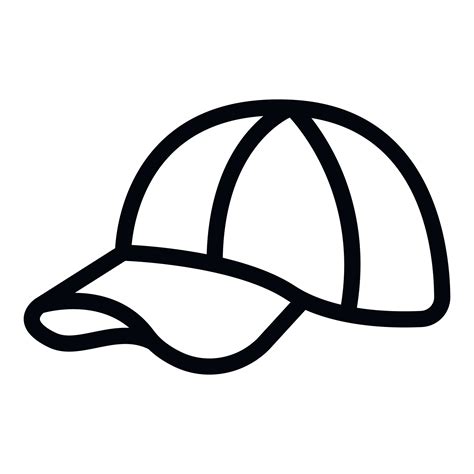 Clothing cap icon outline vector. Baseball hat 22592824 Vector Art at ...