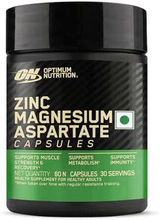 Optimum Nutrition (ON) Zinc Magnesium Aspartate (ZMA) - 60 Capsules ...