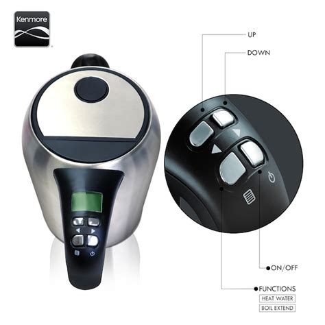 Kenmore Stainless Steel 6-Cup Cordless Digital Electric Kettle at Lowes.com