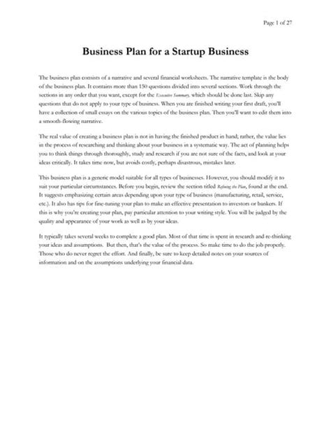 Detailed Business Plan Example 的图像结果