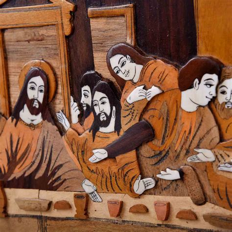 Jesus Christ With Disciples Mysore Rosewood Inlay Painting (30*18*1.7 ...