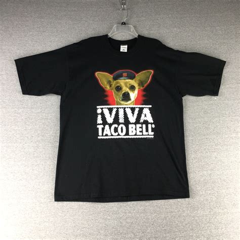 Bell Vintage Taco Bell Shirt Mens Extra Large 1998 Crew Neck Black Viva ...