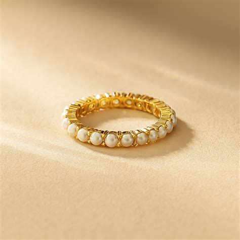 Thin Pearl Ring-Demi Fine Ring | Anushka Jain Jewellery