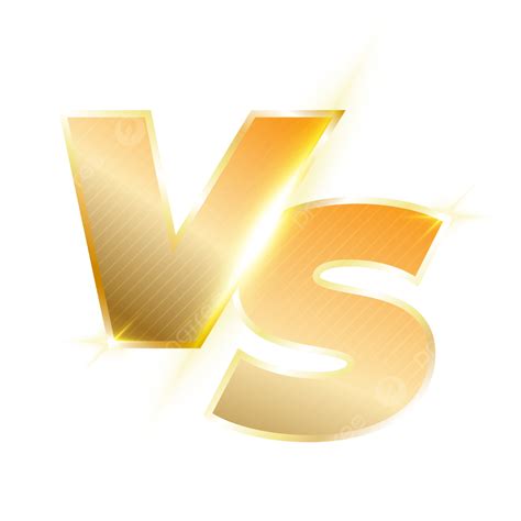 Golden Vs Design With Luxury Lighting Effect, Vs, Versus, 3d Vs PNG and Vector with Transparent ...