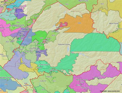 Sonora ZIP Codes Map — Tuolumne County ZIP Codes Map (California)